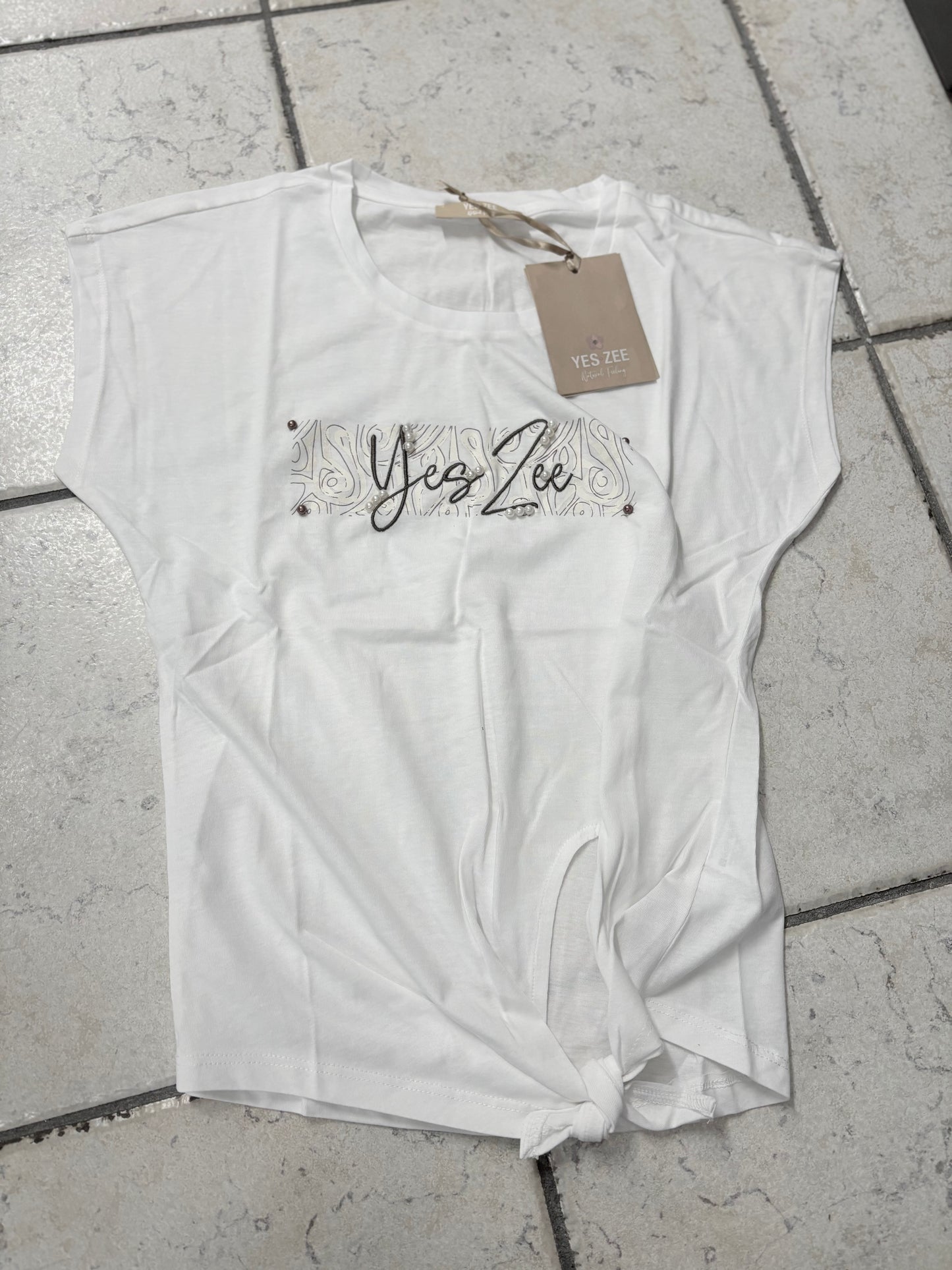T-shirt donna nodo davanti YES ZEE