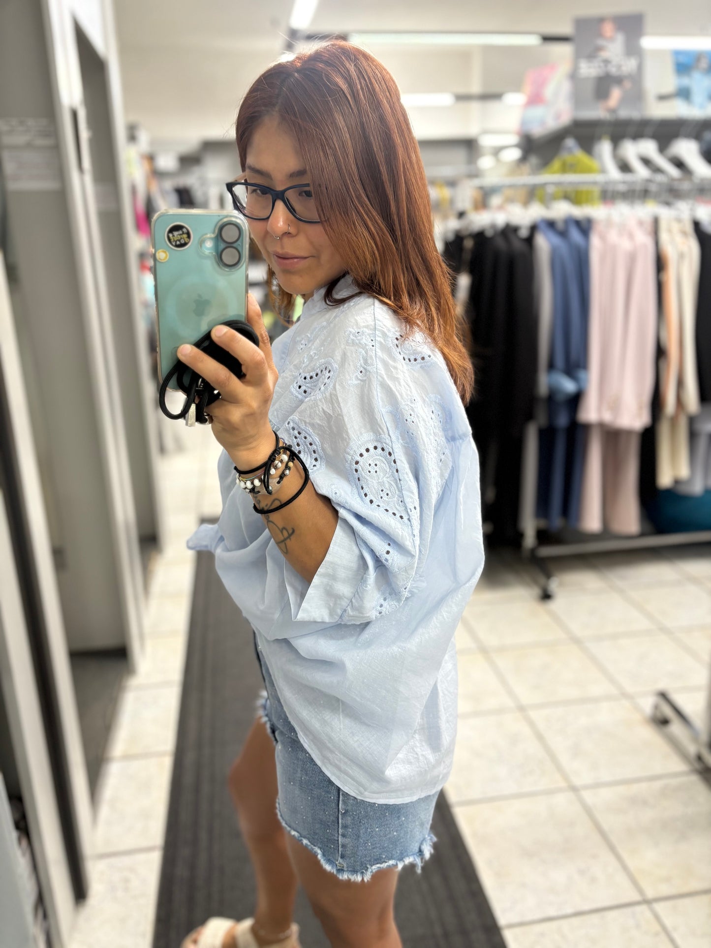 Camicia donna over, sangallo NANEBI