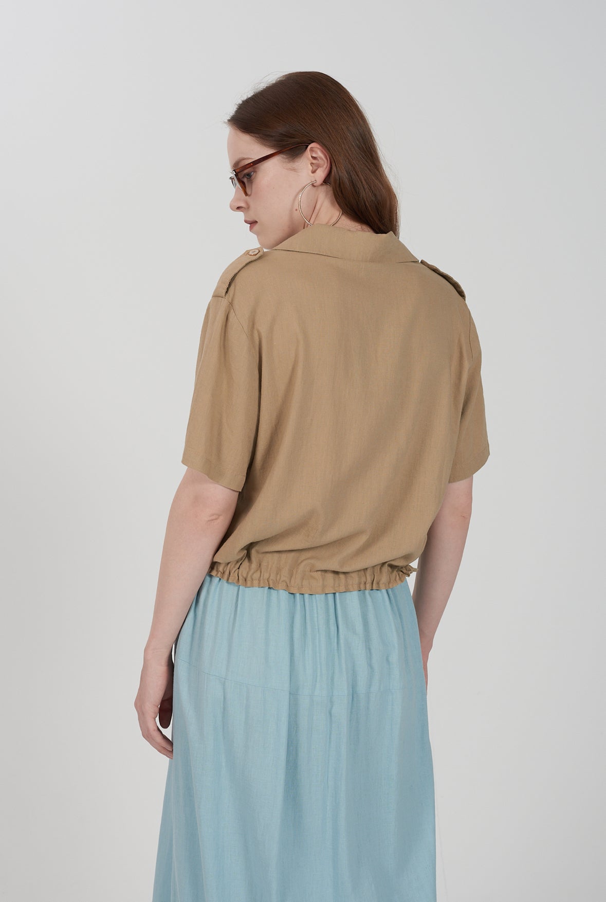 Camicia donna con coulisse in vita YES ZEE