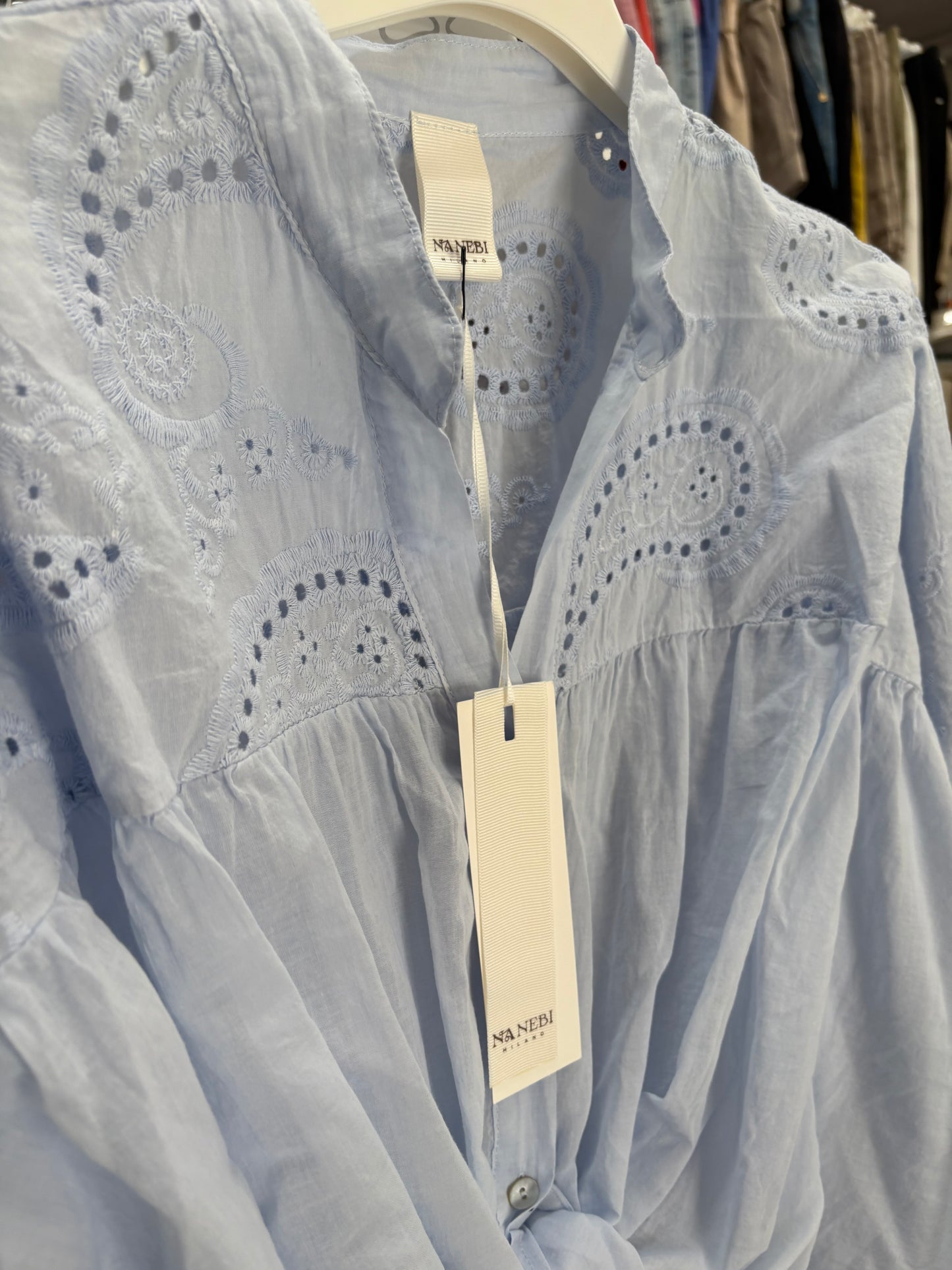 Camicia donna over, sangallo NANEBI
