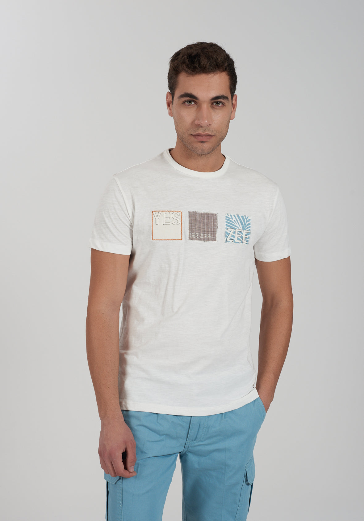 T-shirt uomo quadrati YES ZEE