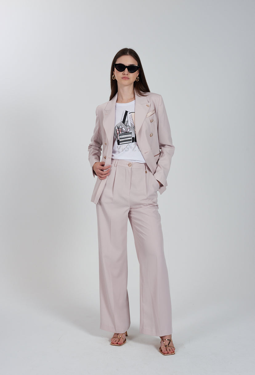 Pantalone donna chinos con elastico vita dietro YES ZEE