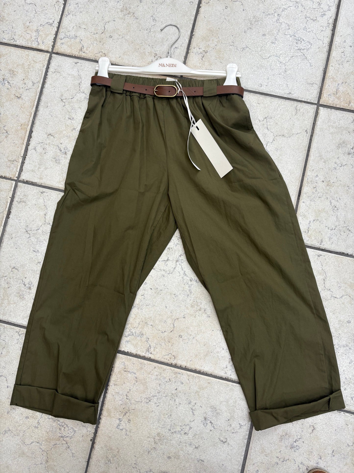 Pantalone donna cintura bandana NANEBI