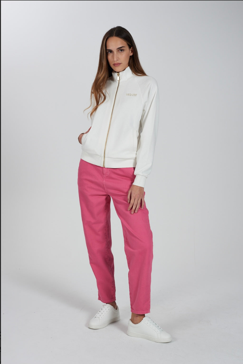 Felpa donna zip intera YES ZEE