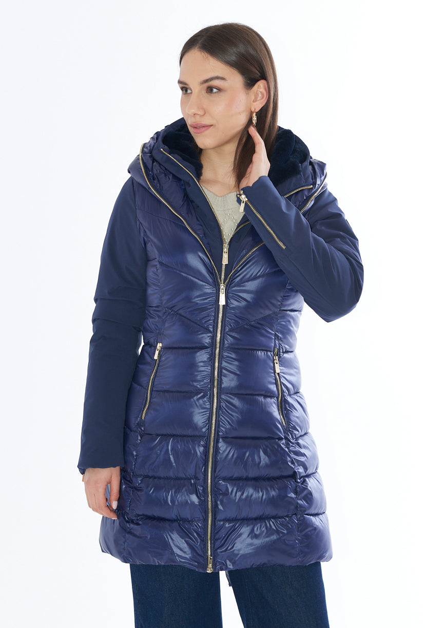 Piumino cappuccio donna YES ZEE