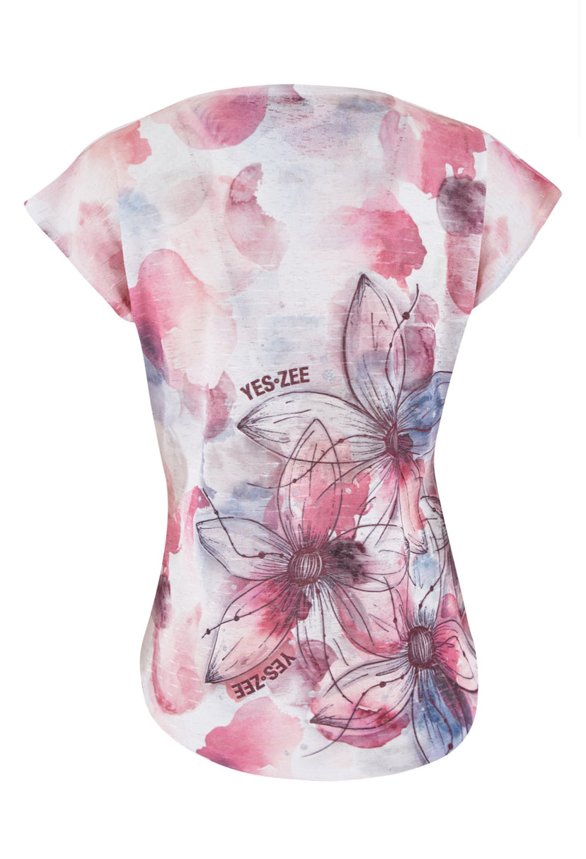 T-shirt donna stampa sublimatica YES ZEE