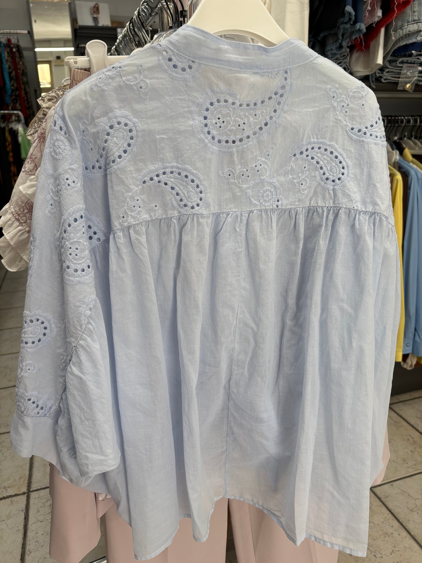 Camicia donna over, sangallo NANEBI