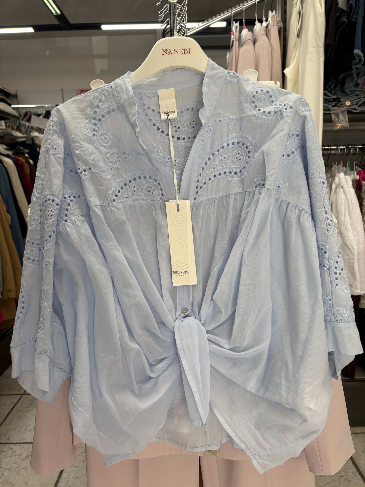 Camicia donna over, sangallo NANEBI