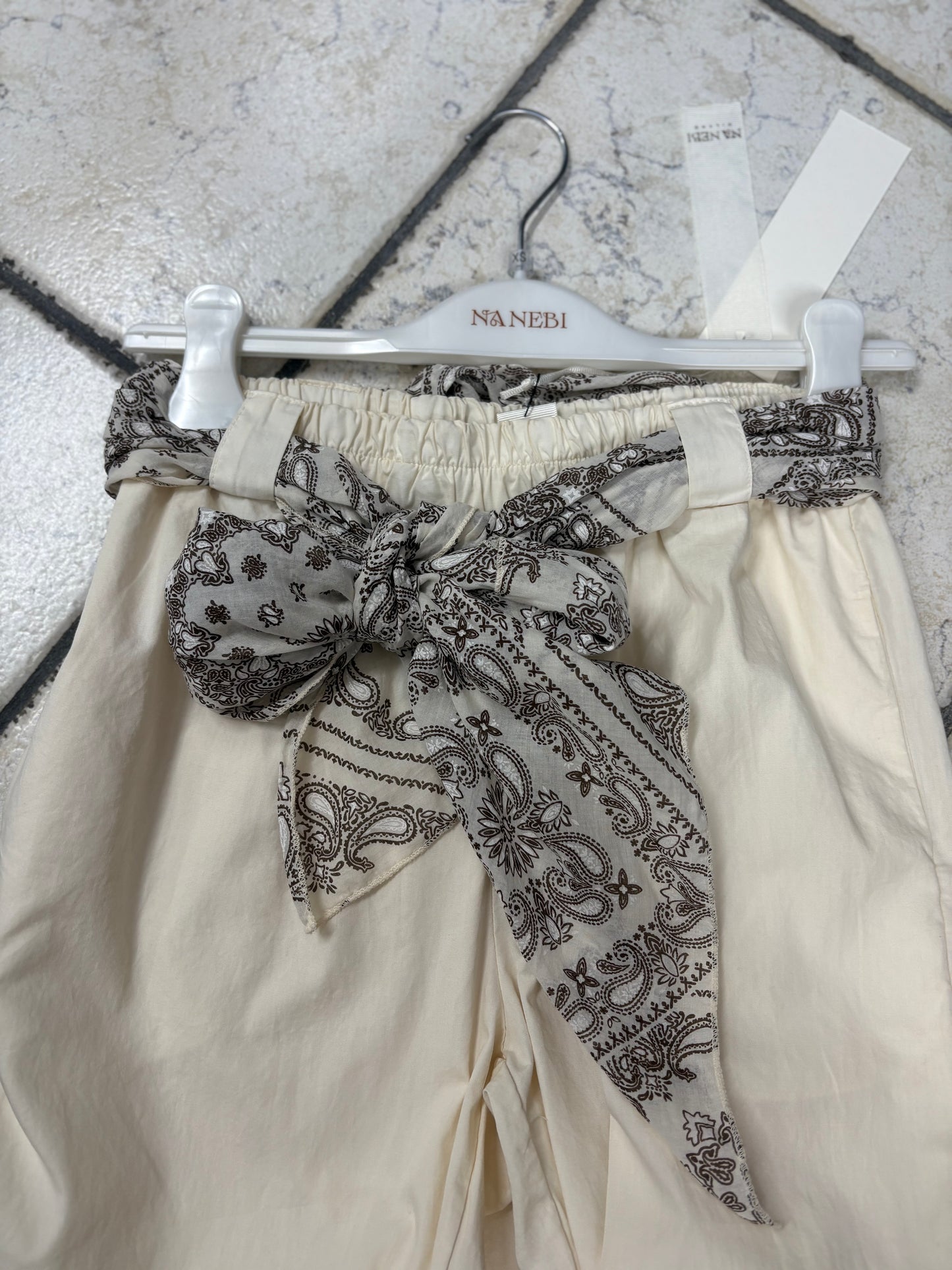 Pantalone donna cintura bandana NANEBI
