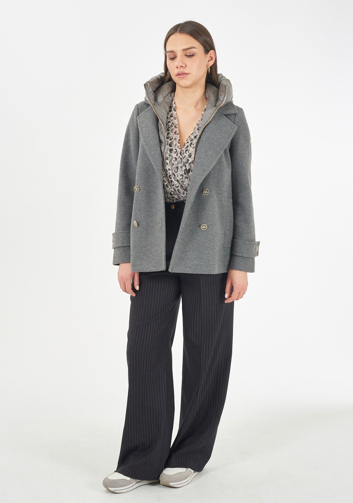 Cappotto donna corto doppiopetto YES ZEE