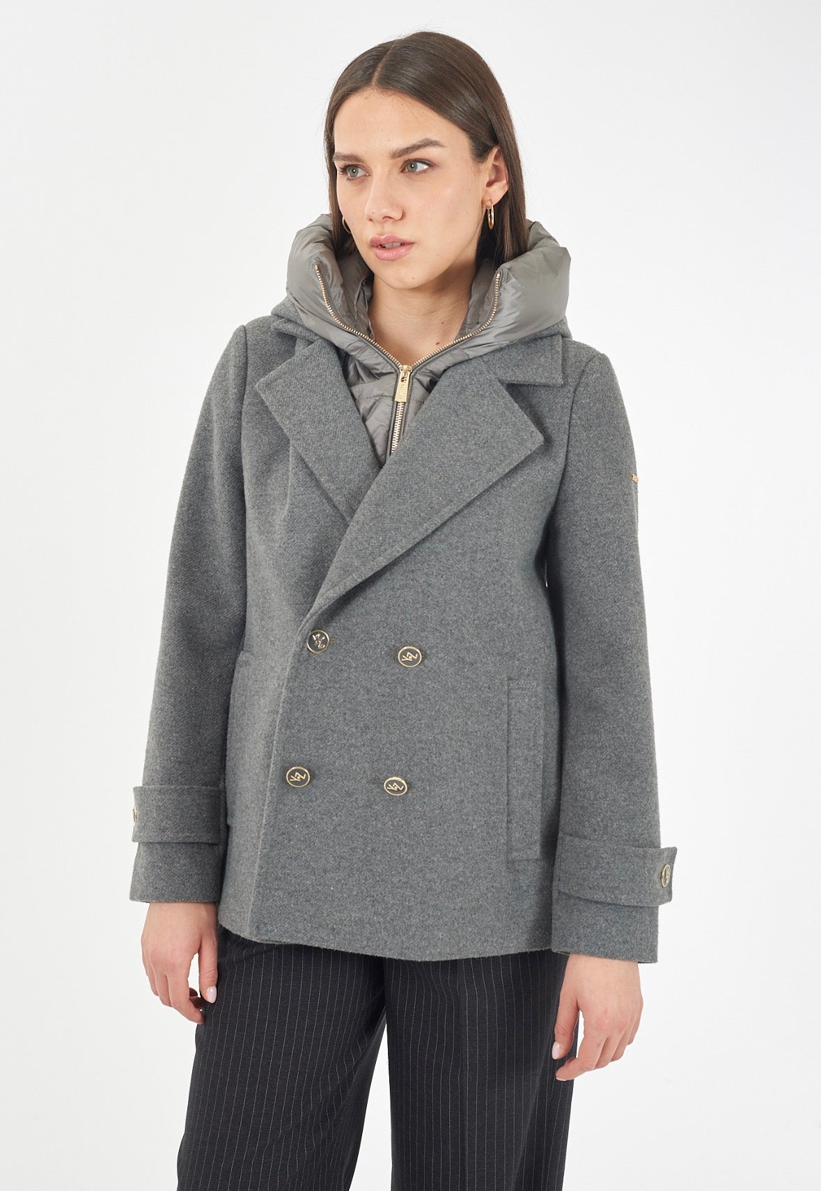 Cappotto donna corto doppiopetto YES ZEE