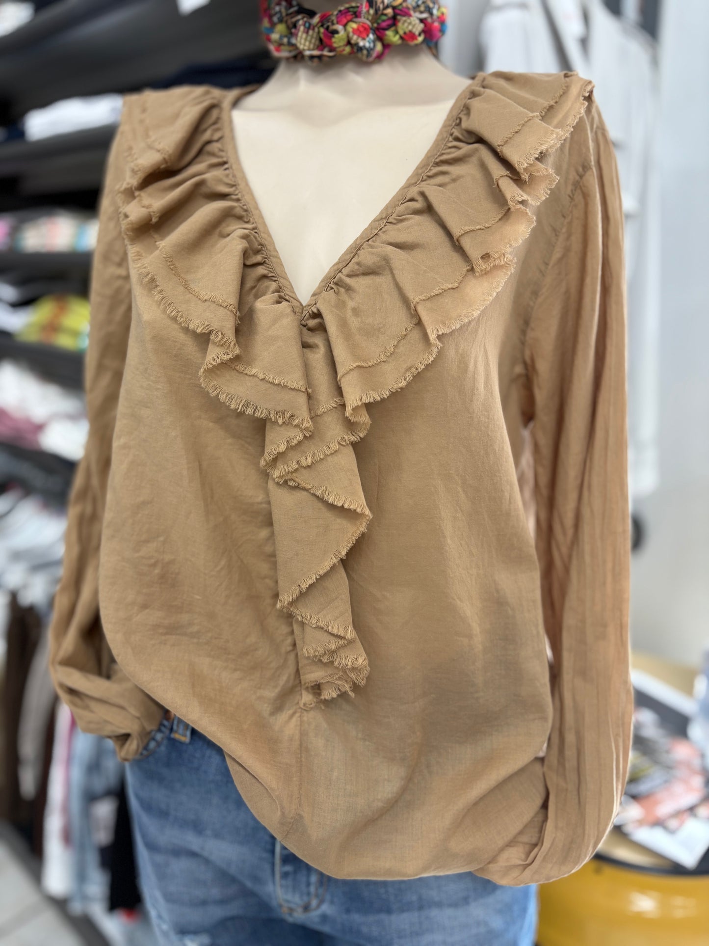 Blusa donna scollo a V NANEBI