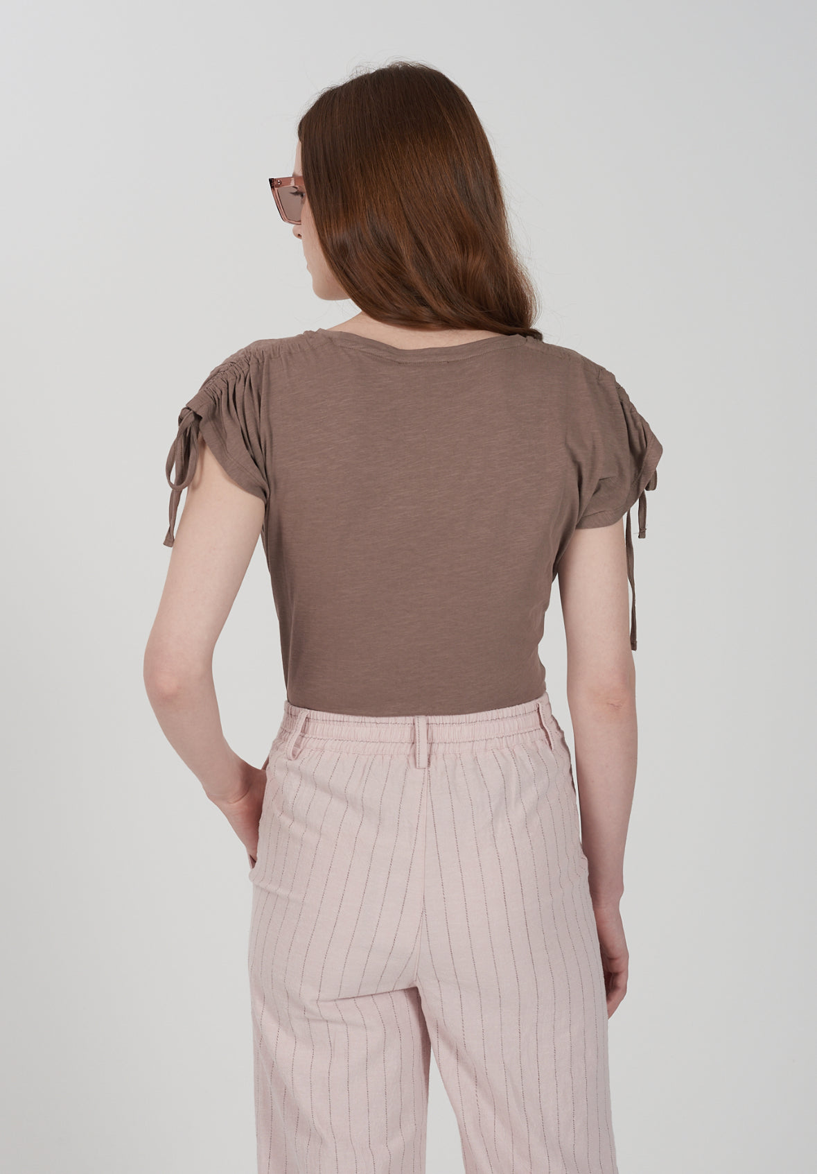 T-shirt donna coulisse sulle spalle YES ZEE