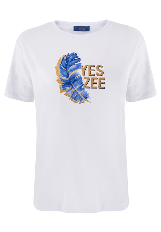 T-shirt donna piuma YES ZEE