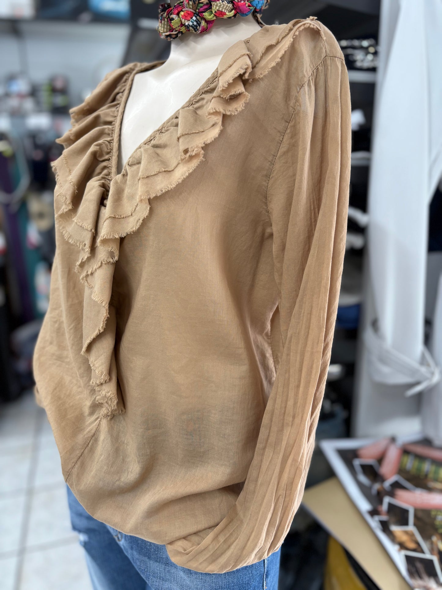 Blusa donna scollo a V NANEBI
