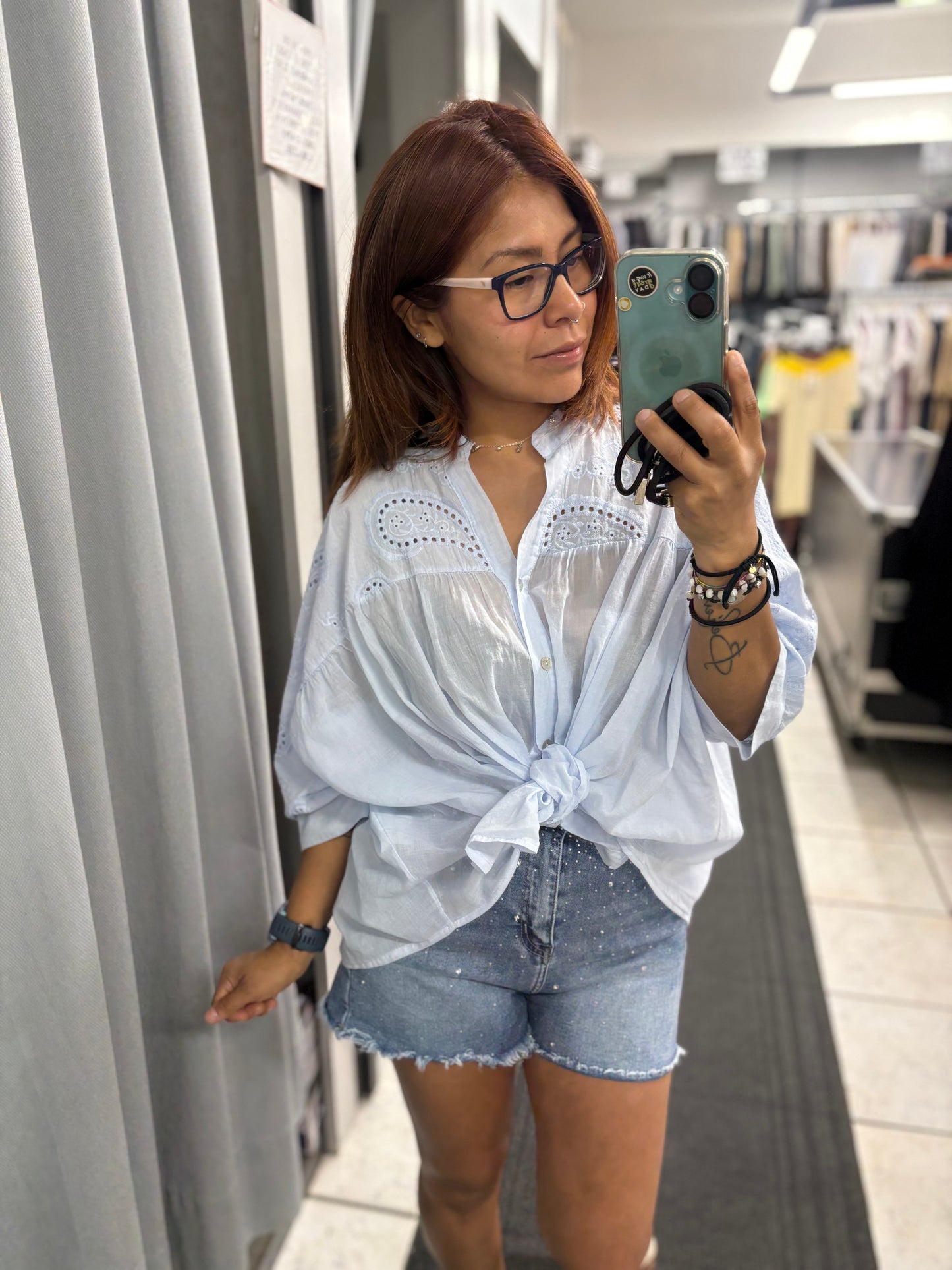 Camicia donna over, sangallo NANEBI