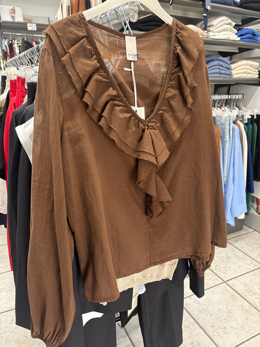 Blusa donna scollo a V NANEBI