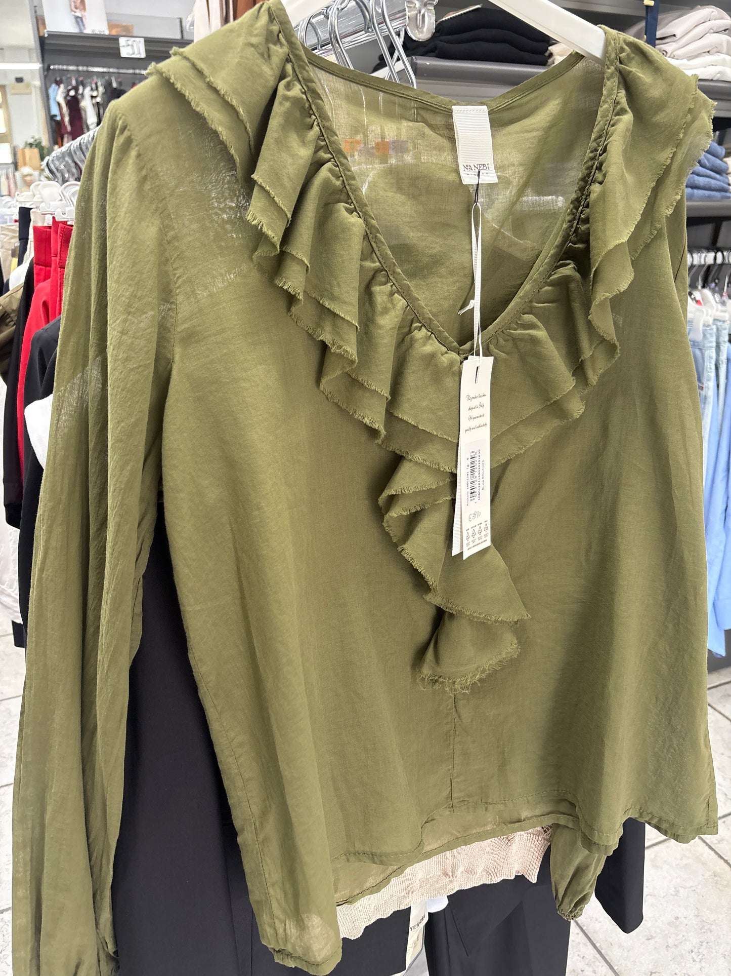 Blusa donna scollo a V NANEBI