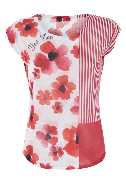 T-shirt donna smanicata stampa sublimatica