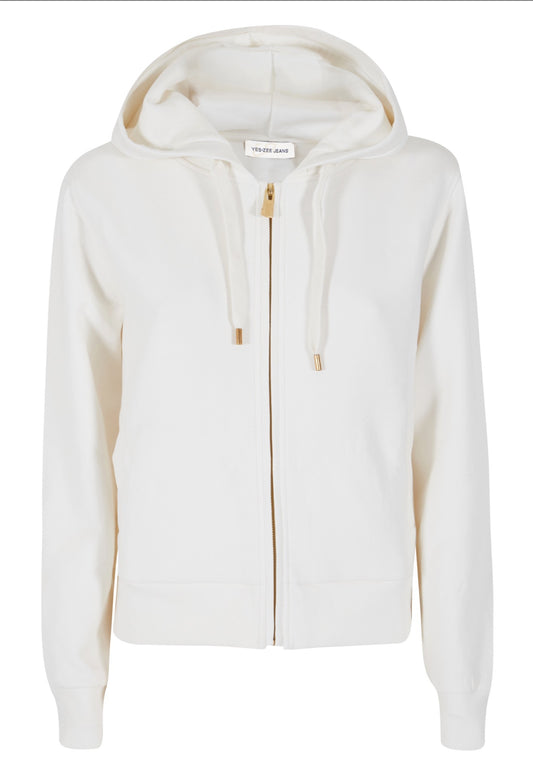 Felpa donna zip intera punto Milan YES ZEE