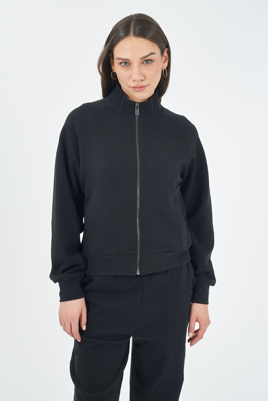 Felpa donna zip intera in punto Milano YES ZEE