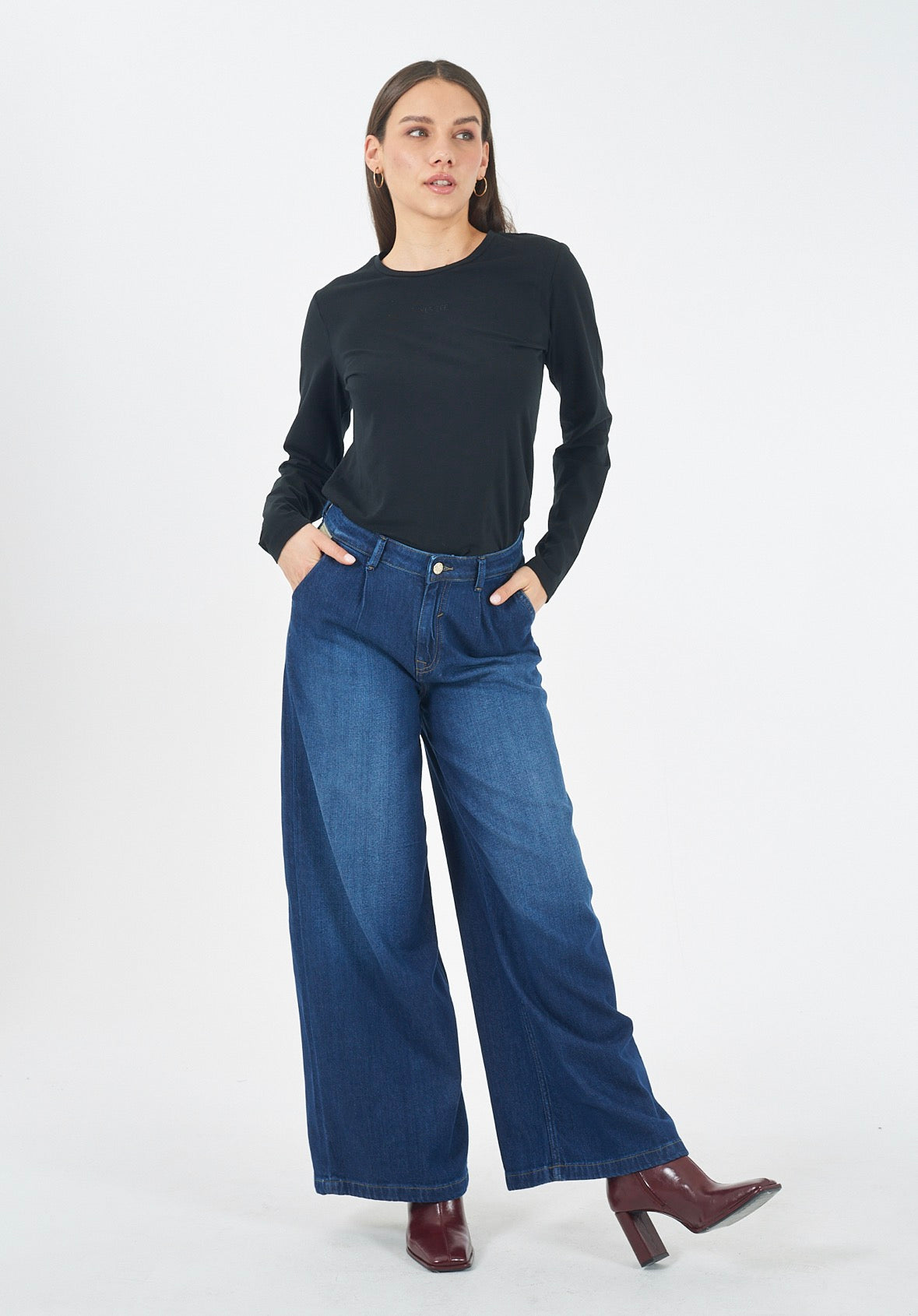 Jeans donna palazzo YES ZEE